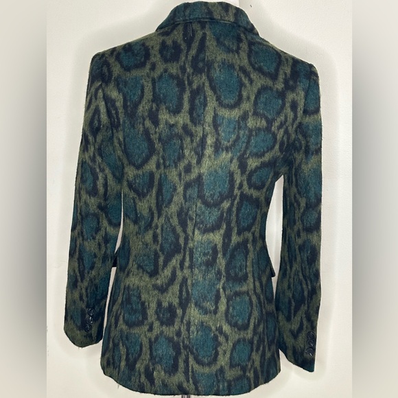 KELLY OBI || Green & Black Leopard Print Blazer. Sz. XS/S - Picture 5 of 14